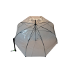 Paraguas Cacharel Mujer Largo Manual y Transparente - Ribete negro