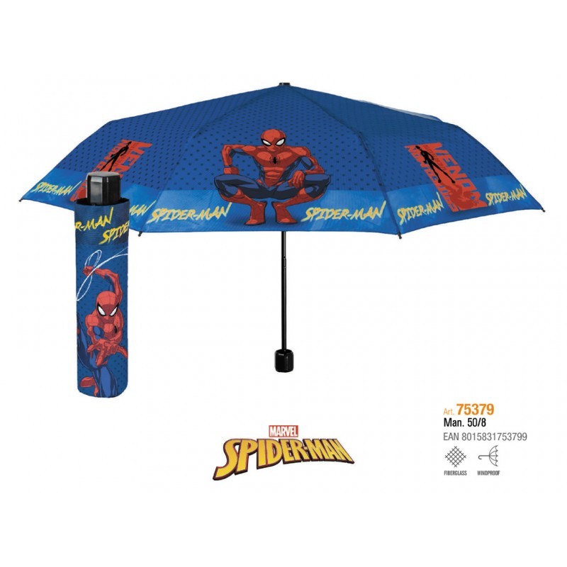 Paraguas Spiderman Plegable y Manual