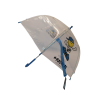 Paraguas niña Smiley largo manual y transparente - azul