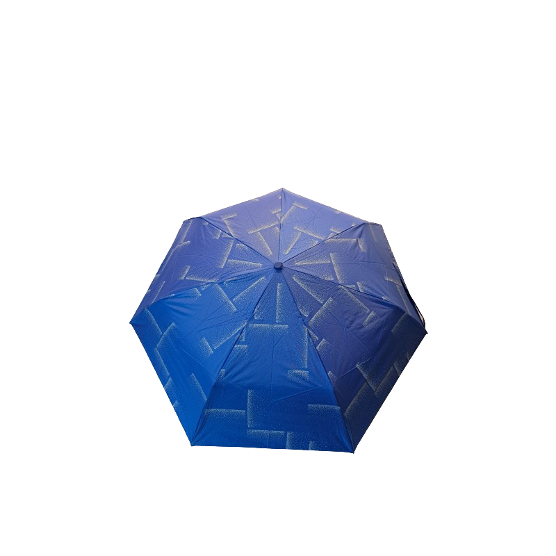 Paraguas Estampado en Azul Plegable y Automático
